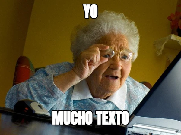 yo mucho texto