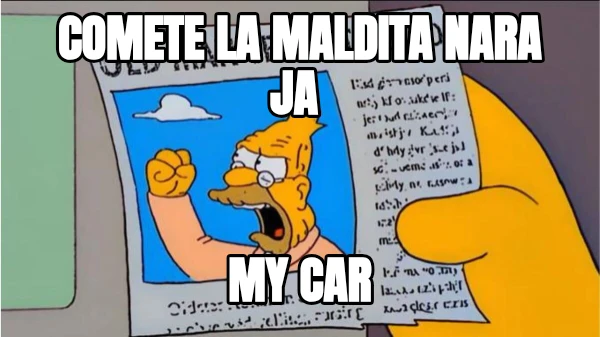 Comete la maldita nara ja  My car