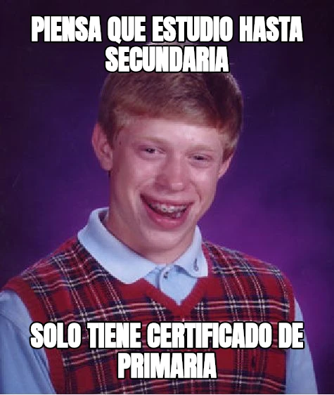 piensa que estudio hasta secundaria solo tiene certificado de primaria