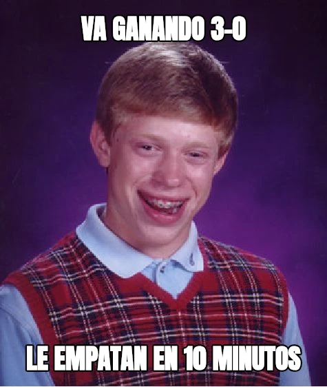 Va ganando 3-0 le empatan en 10 minutos