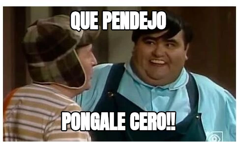 que pendejo pongale cero!!