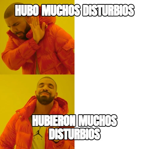 Hubo muchos disturbios Hubieron muchos disturbios