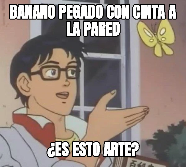  Banano pegado con cinta a la pared ¿Es esto arte?