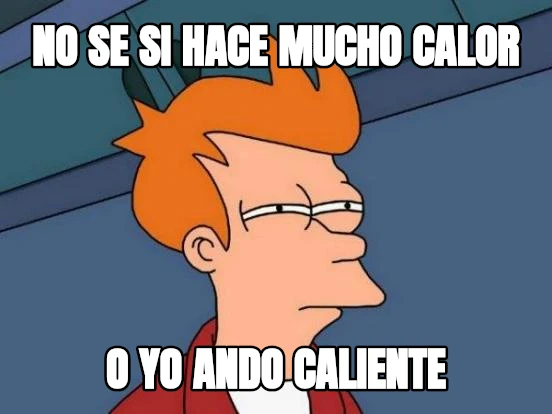NO SE SI HACE MUCHO CALOR O YO ANDO CALIENTE