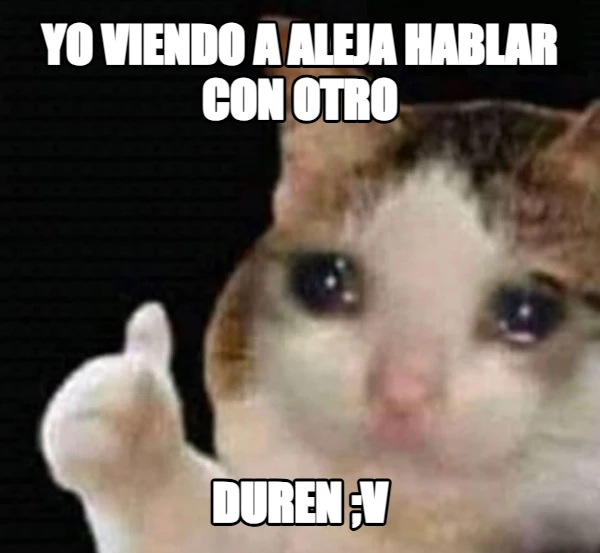 YO VIENDO A ALEJA HABLAR CON OTRO DUREN ;V