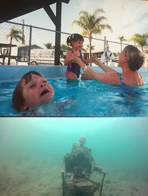 Niño Ahogándose (Piscina)