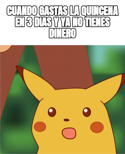 cuando gastas la quincena en 3 dias y ya no tienes dinero