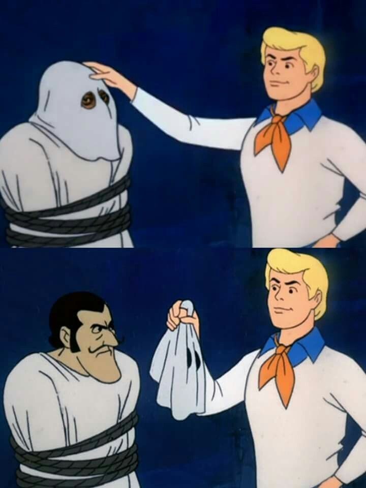 Scooby Doo revelando identidad