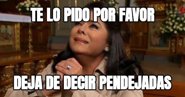TE LO PIDO POR FAVOR DEJA DE DECIR PENDEJADAS